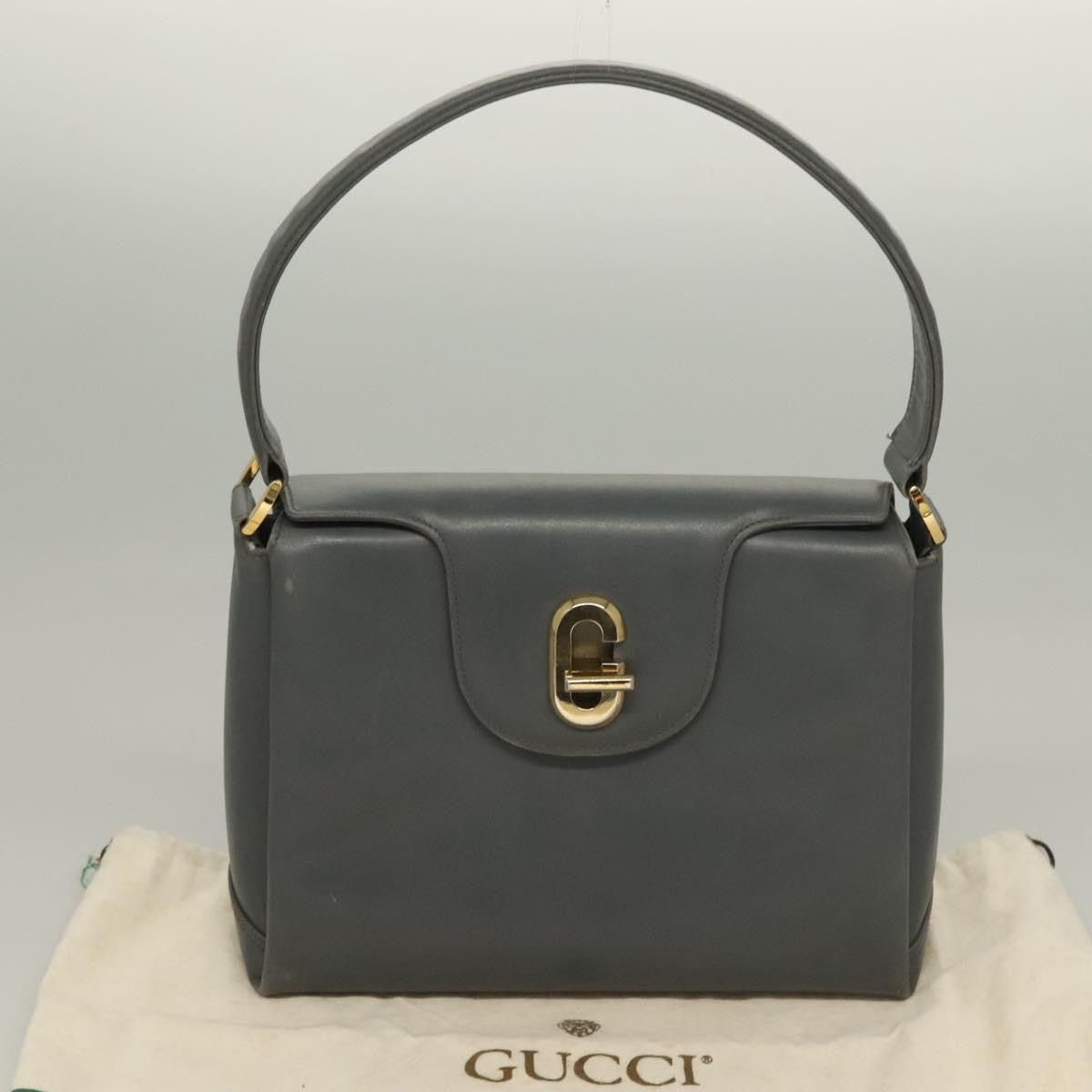 Gucci 1973 Top Handle Bag Leather Gray Leather Handbag