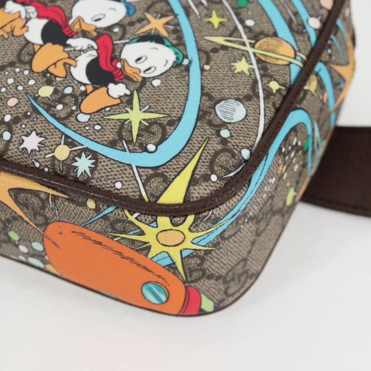 Gucci Disney Donald Duck Belt Bag Printed Gg Coated Canvas Beige Pvc Shoulder Bag Bag