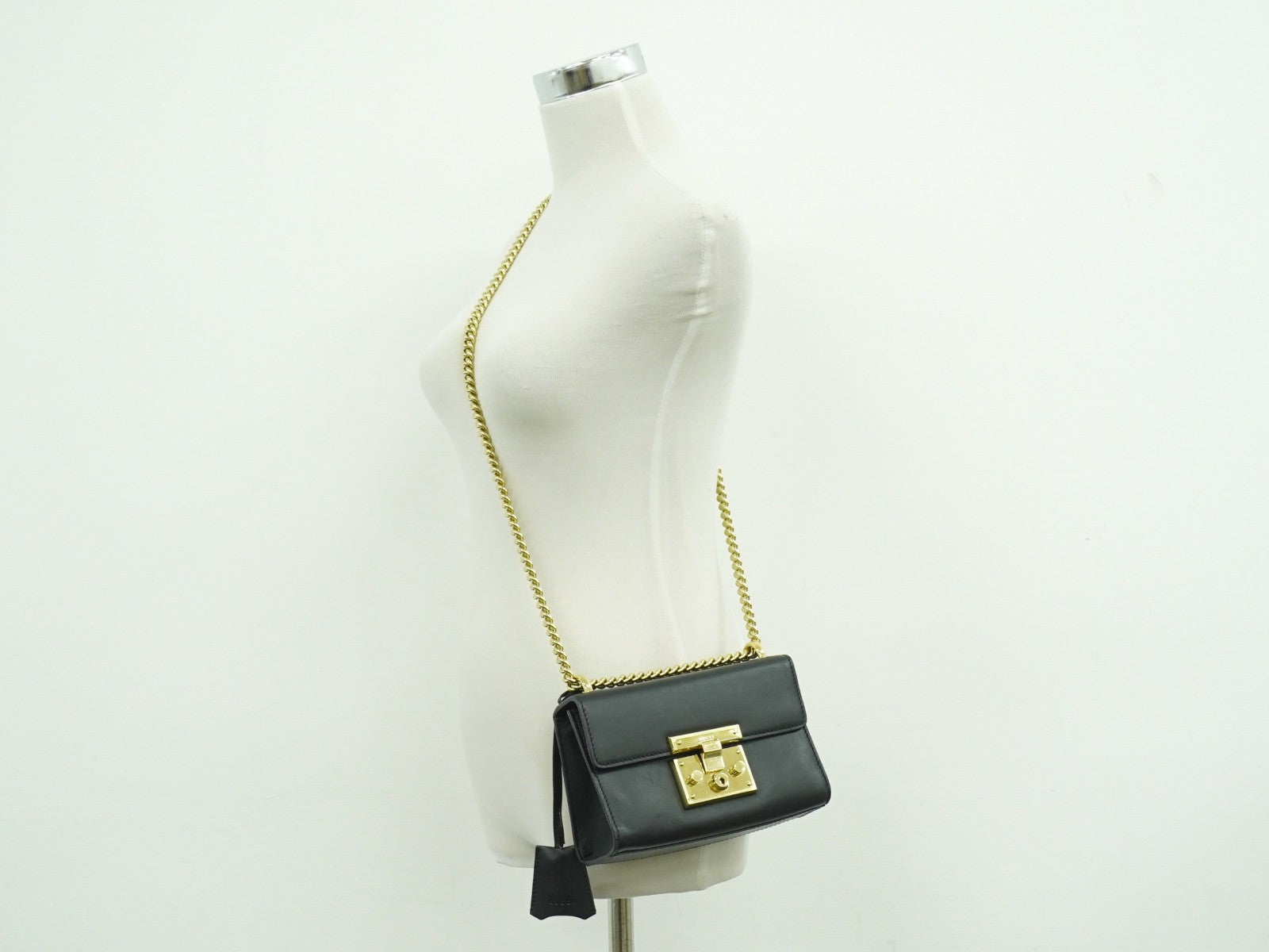 Gucci Padlock Shoulder Bag Leather Black Leather Shoulder Bag Bag