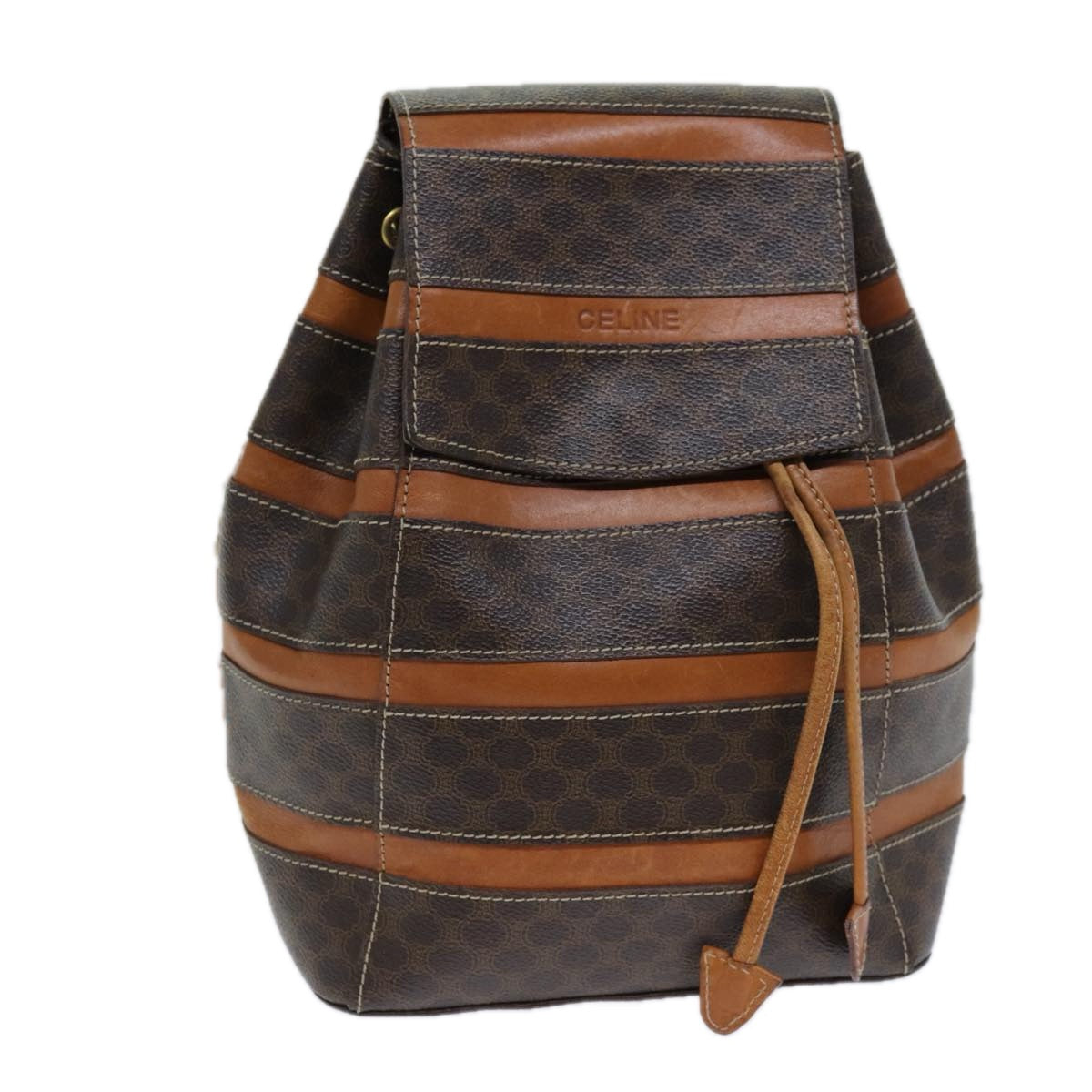 Luxury Macadam Backpack Pvc Handbag Canvas Brown