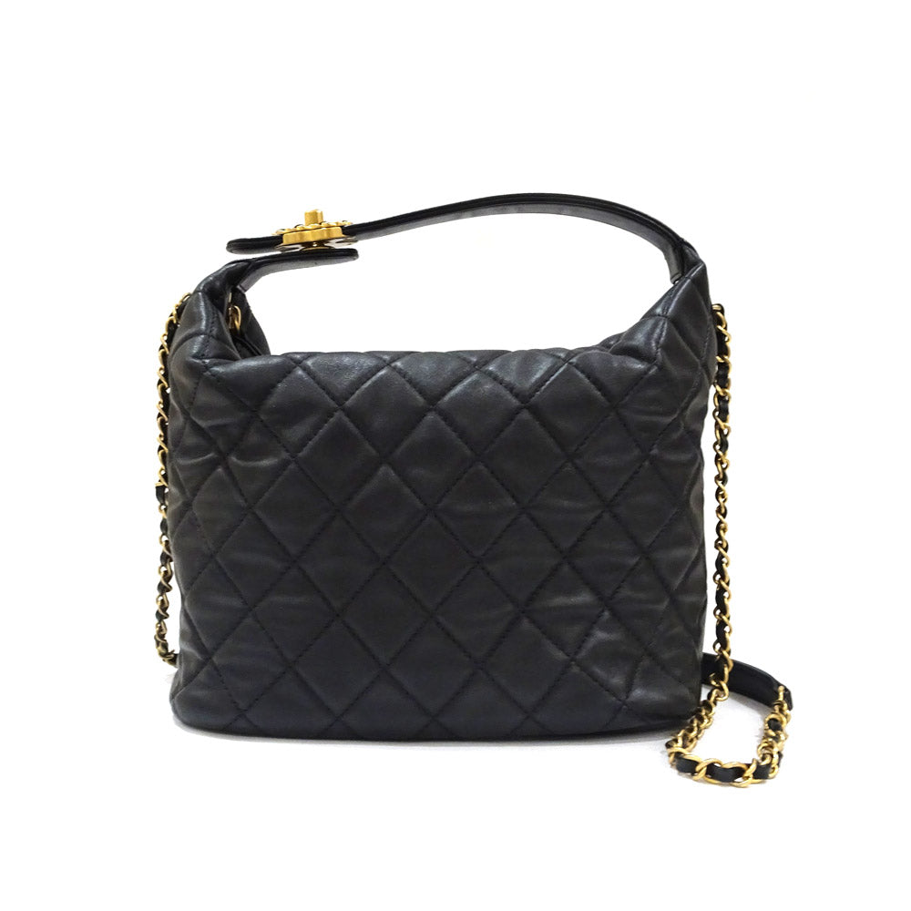 Chanel 19 Hobo Chain Shoulder Bag 2way Matelasse Black
