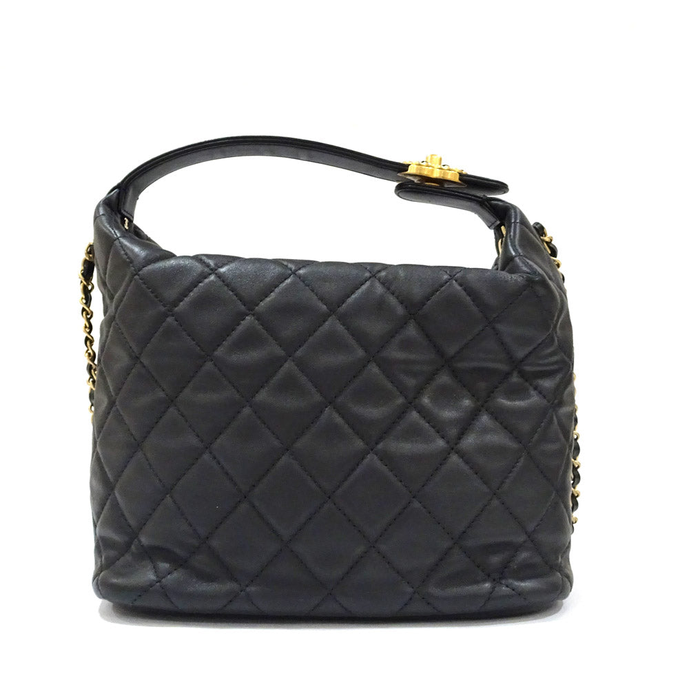 Chanel 19 Hobo Chain Shoulder Bag 2way Matelasse Black