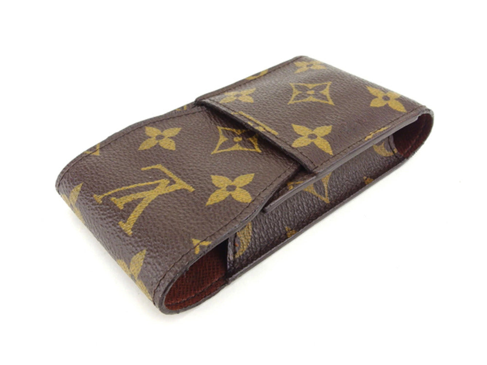 Louis Vuitton Cigarette M63024 Etui cigarette Brown Beige Handbag T11097
