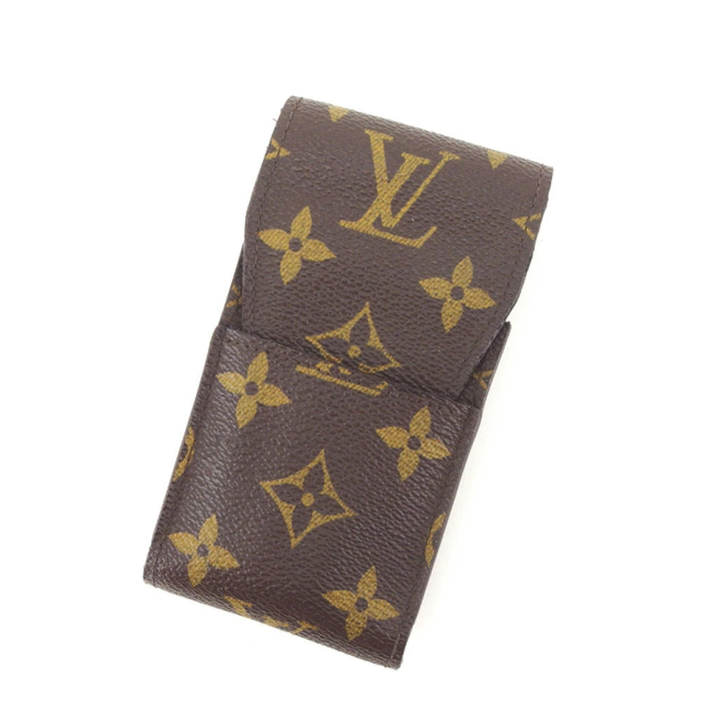 Louis Vuitton Cigarette M63024 Etui cigarette Brown Beige Handbag T11097