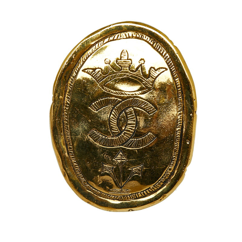 Chanel Gold Plated Crown Coco Mark Brooch Bag