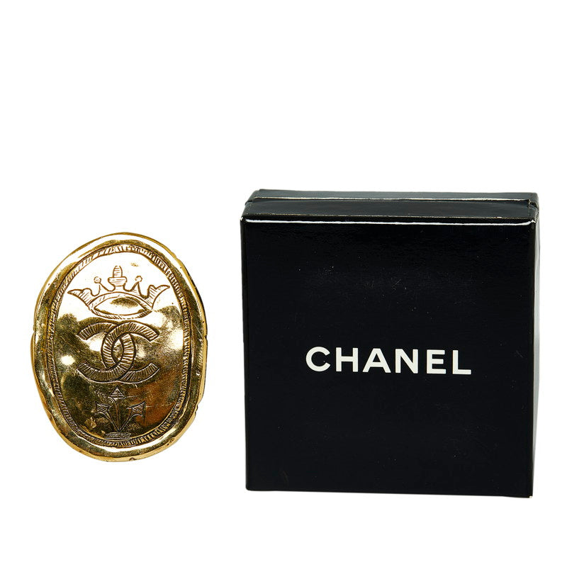 Chanel Gold Plated Crown Coco Mark Brooch Bag