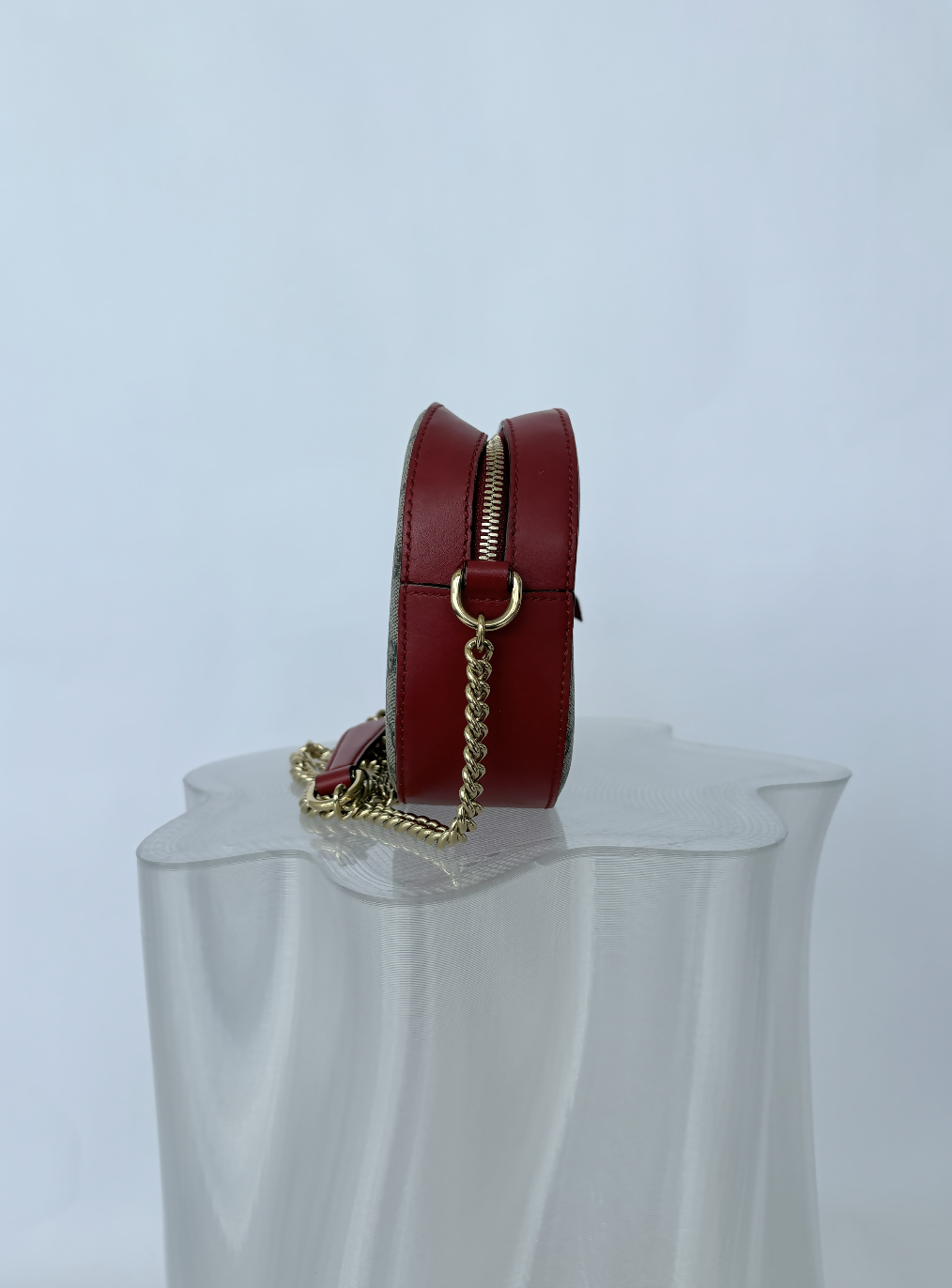 Gucci Kingsnake Heart Mini GG Supreme Chain Crossbody Bag - FULL SET