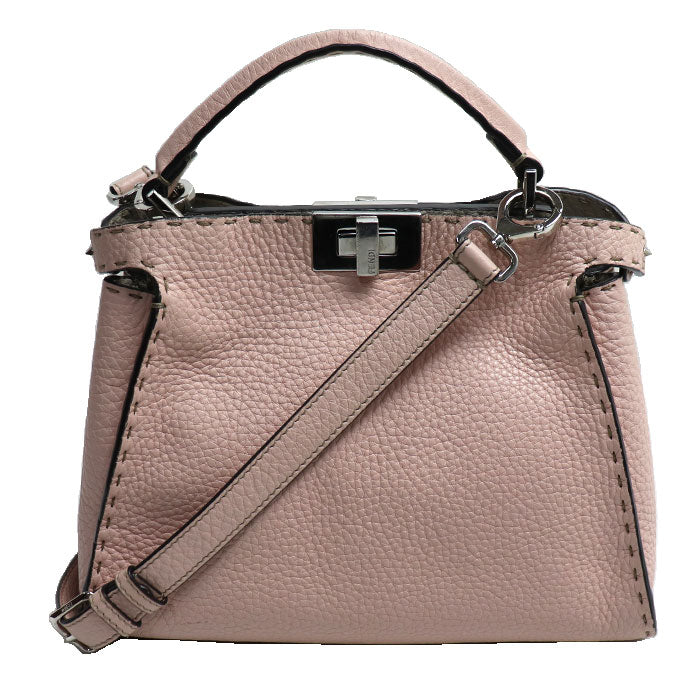 Fendi Selleria Peekaboo Essentially 2Way Shoulder Bag Leather
