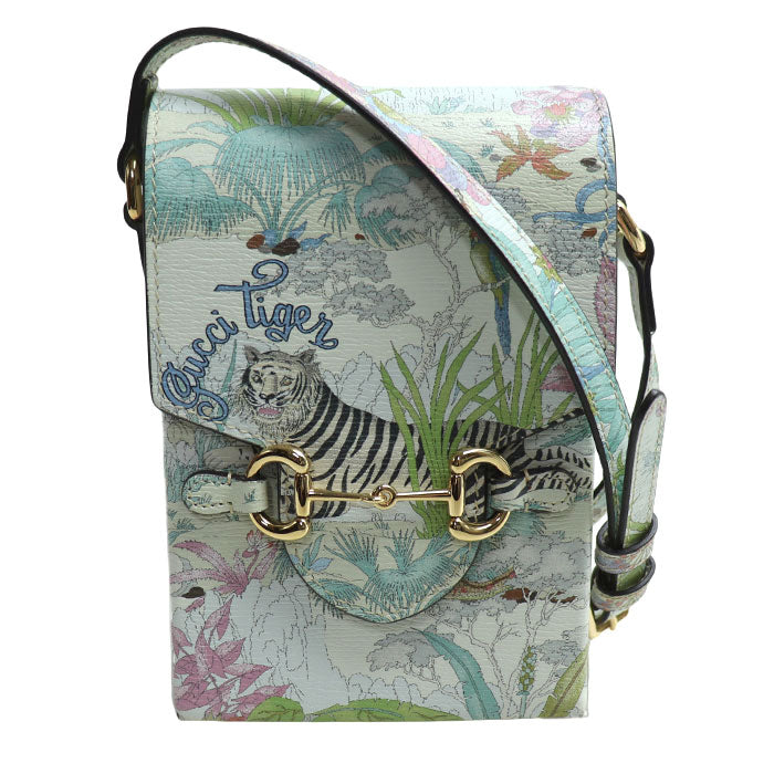 Gucci Tiger Horsebit Shoulder Bag Leather