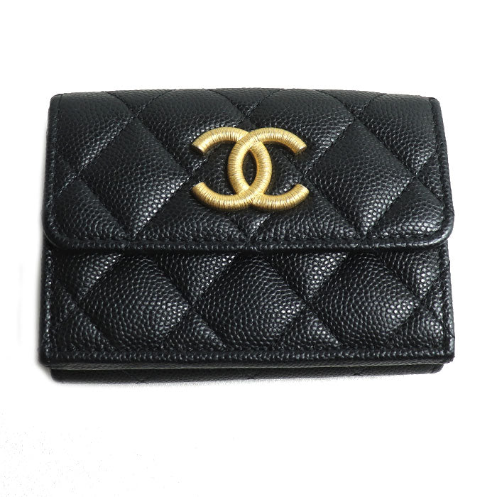 Chanel Matelassé Caviar Skin Compact Wallet