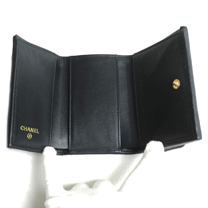 Chanel Matelassé Caviar Skin Compact Wallet
