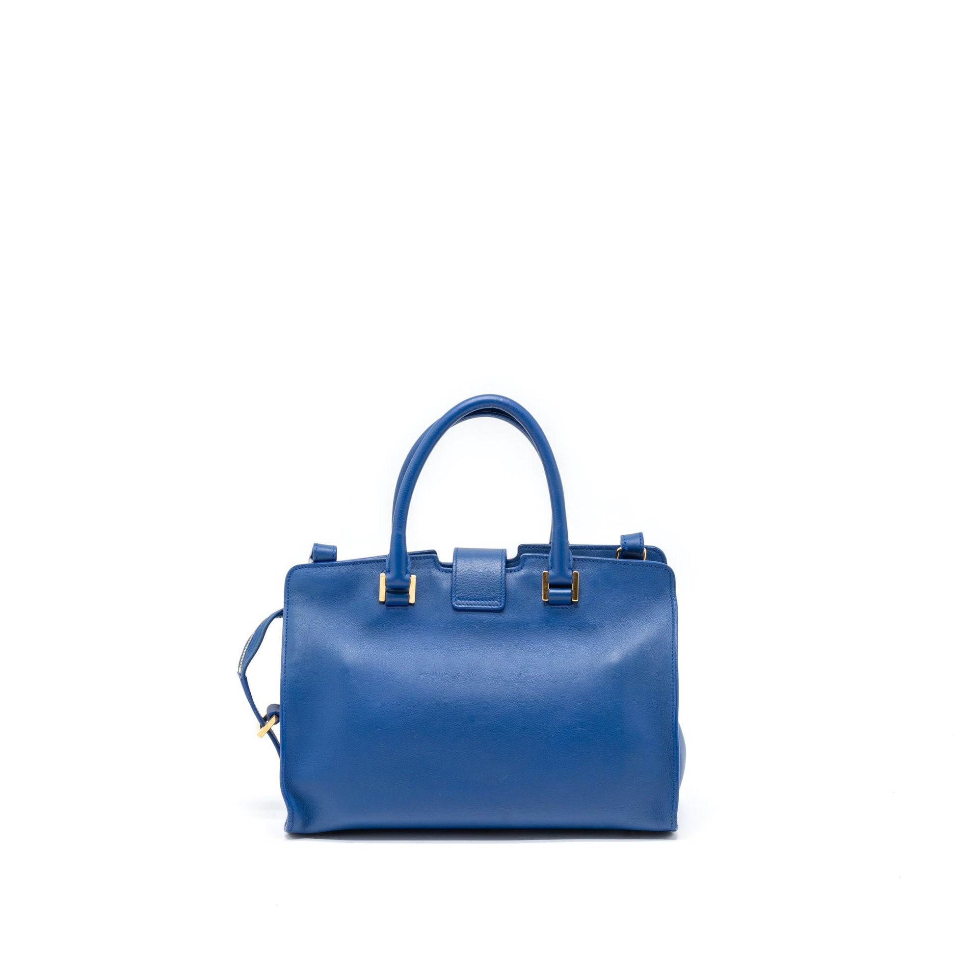 YSL Saint Laurent Saint Laurent Cabas Tote Purse Calfskin Blue Tote Bag