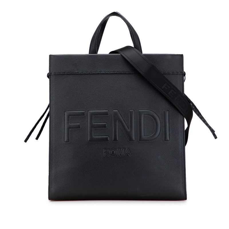 Fendi Go To Shopper 2Way Bag Leather Travel Bag