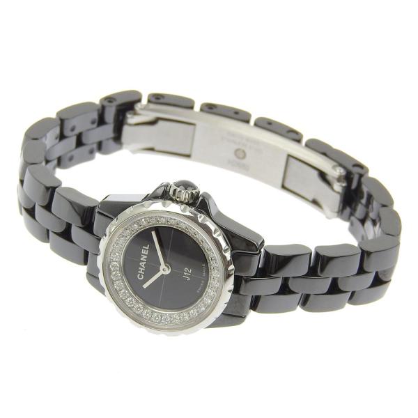 Chanel  Chanel J12 XS Ladies Quartz Wristwatch with Diamond Dial in Ceramic/Stainless Steel, Black [] H5235 in