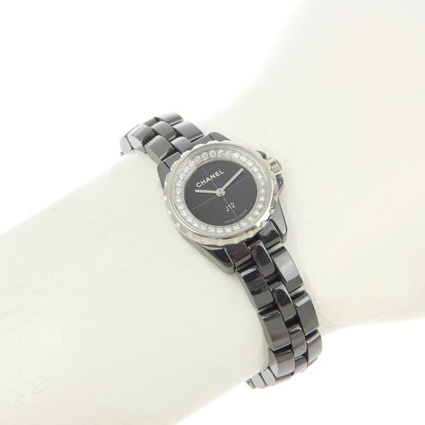 Chanel Chanel J12 Xs Ladies Quartz Wristwatch with Diamond Dial in Ceramic/stainless Steel,black [] H5235 in Jewelry