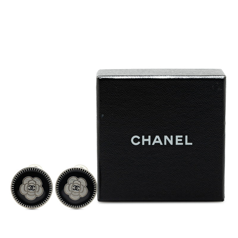 Chanel Metal Camellia Coco Mark Earrings 06P