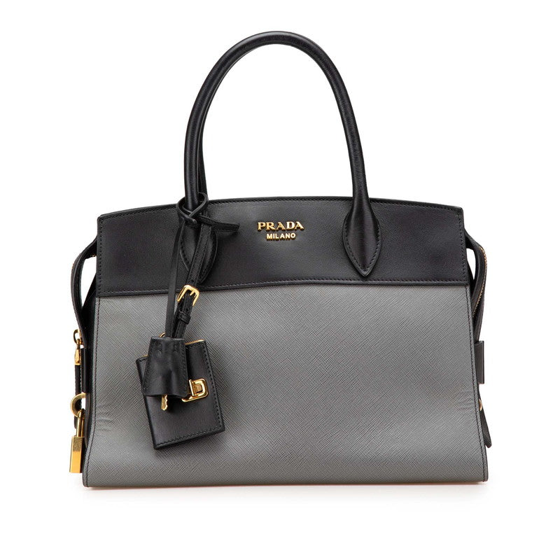 Prada Esplanade Handbag Leather Saffiano Travel Bag