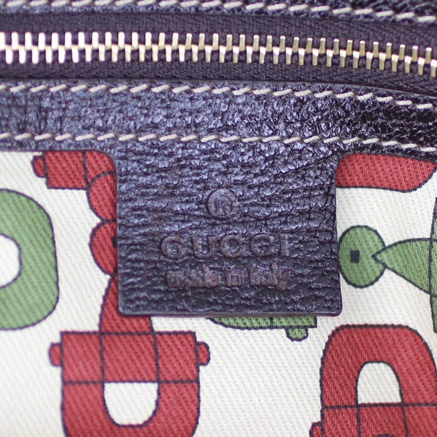 Gucci GG Canvas Embroidered Mushroom Vertical Tote