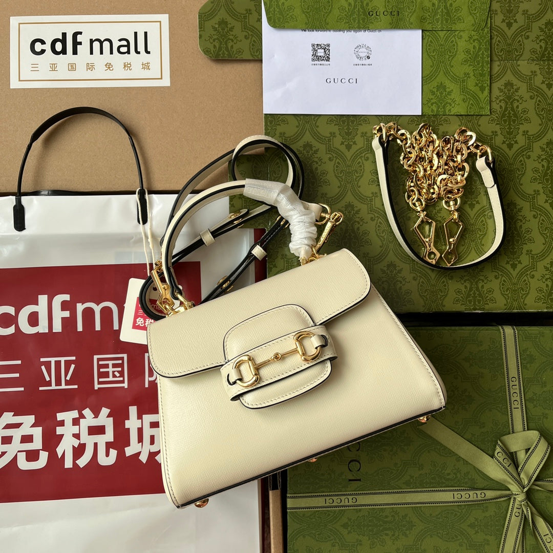 gg Ophidia gg Horsebit , White Mini Bag