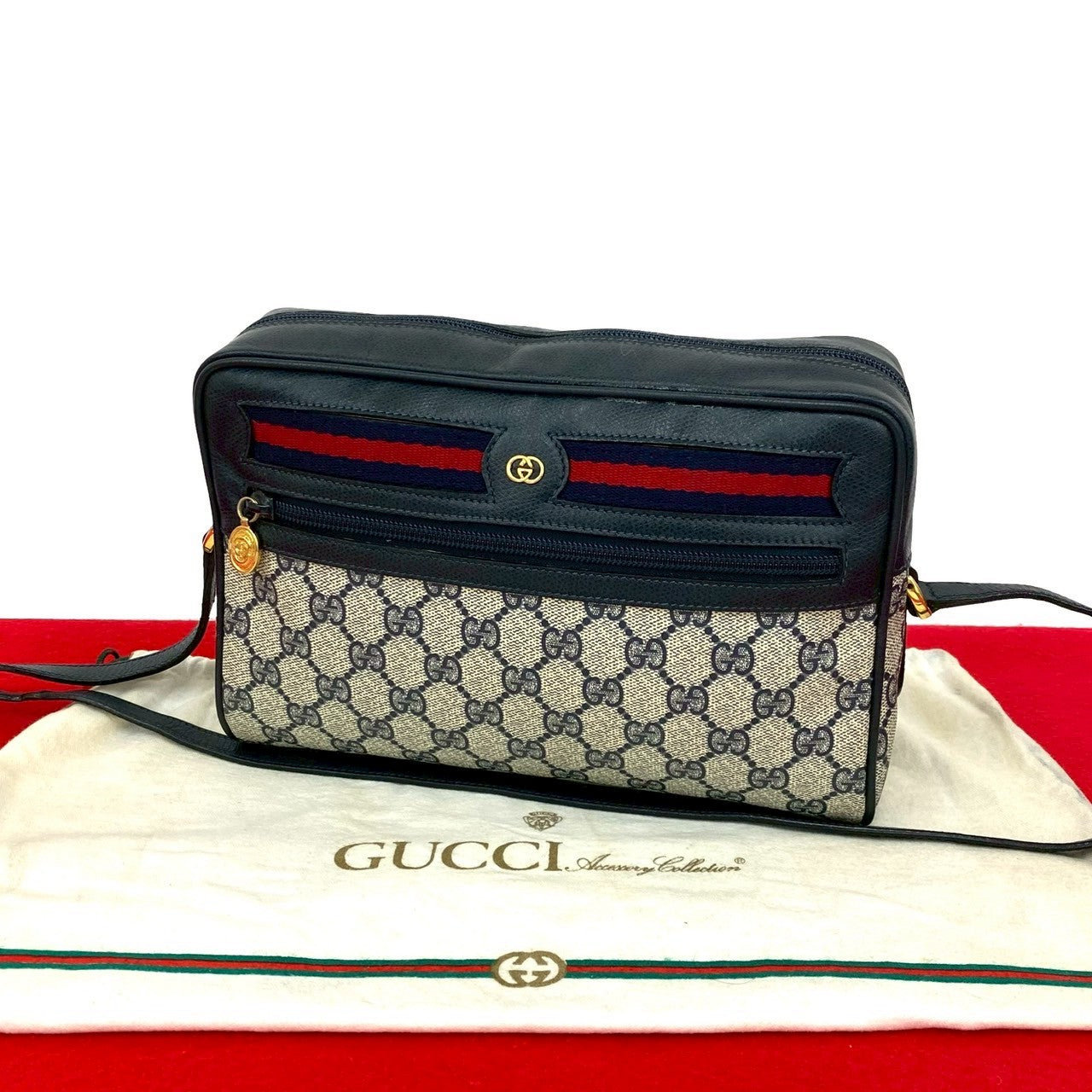 Gucci Pvc Shoulder Bag Leather Logo Bag 5
