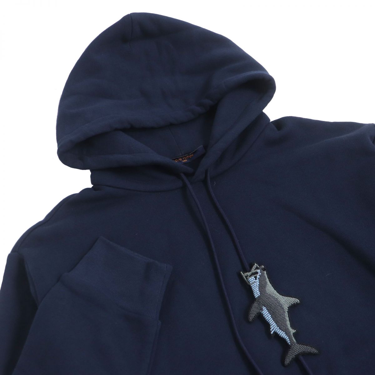 Louis Vuitton Hoodie part 100 polyester part Cotton Navy Apparel