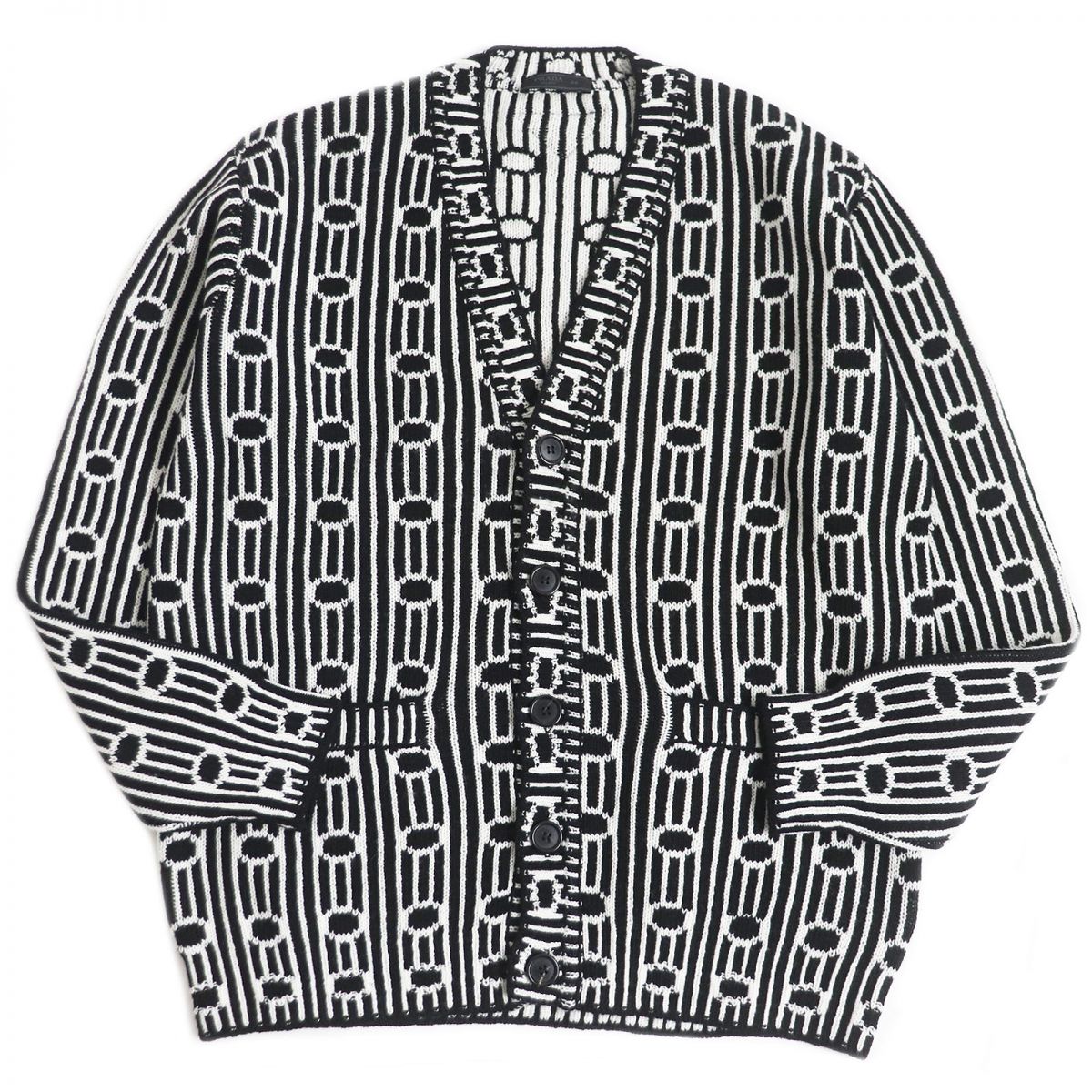 Knit Outer: % Virgin Wool, Outer: % Black White Travel Bag