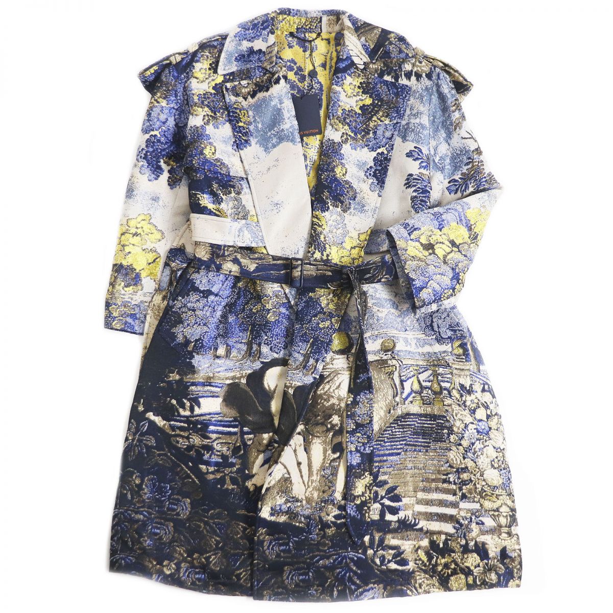 Louis Vuitton trench coat 50 Cotton Navy Multicolor Apparel