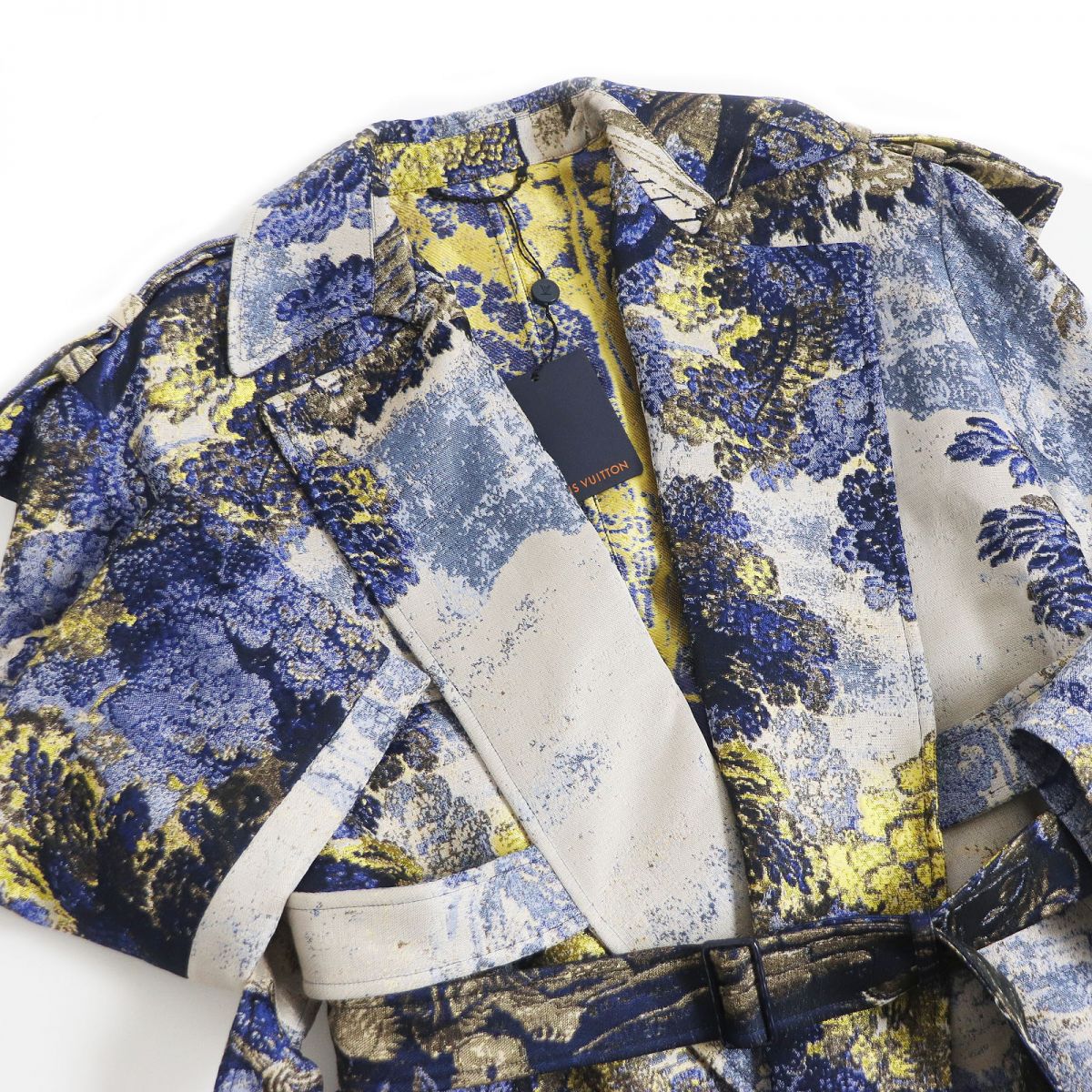 Louis Vuitton trench coat 50 Cotton Navy Multicolor Apparel