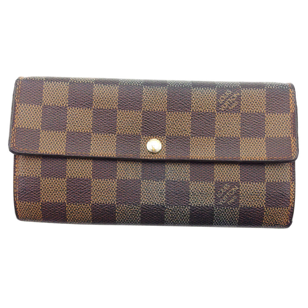 Louis Vuitton Long Purse N61734 Portefeuille Sarah Brown Beige Wallet Case