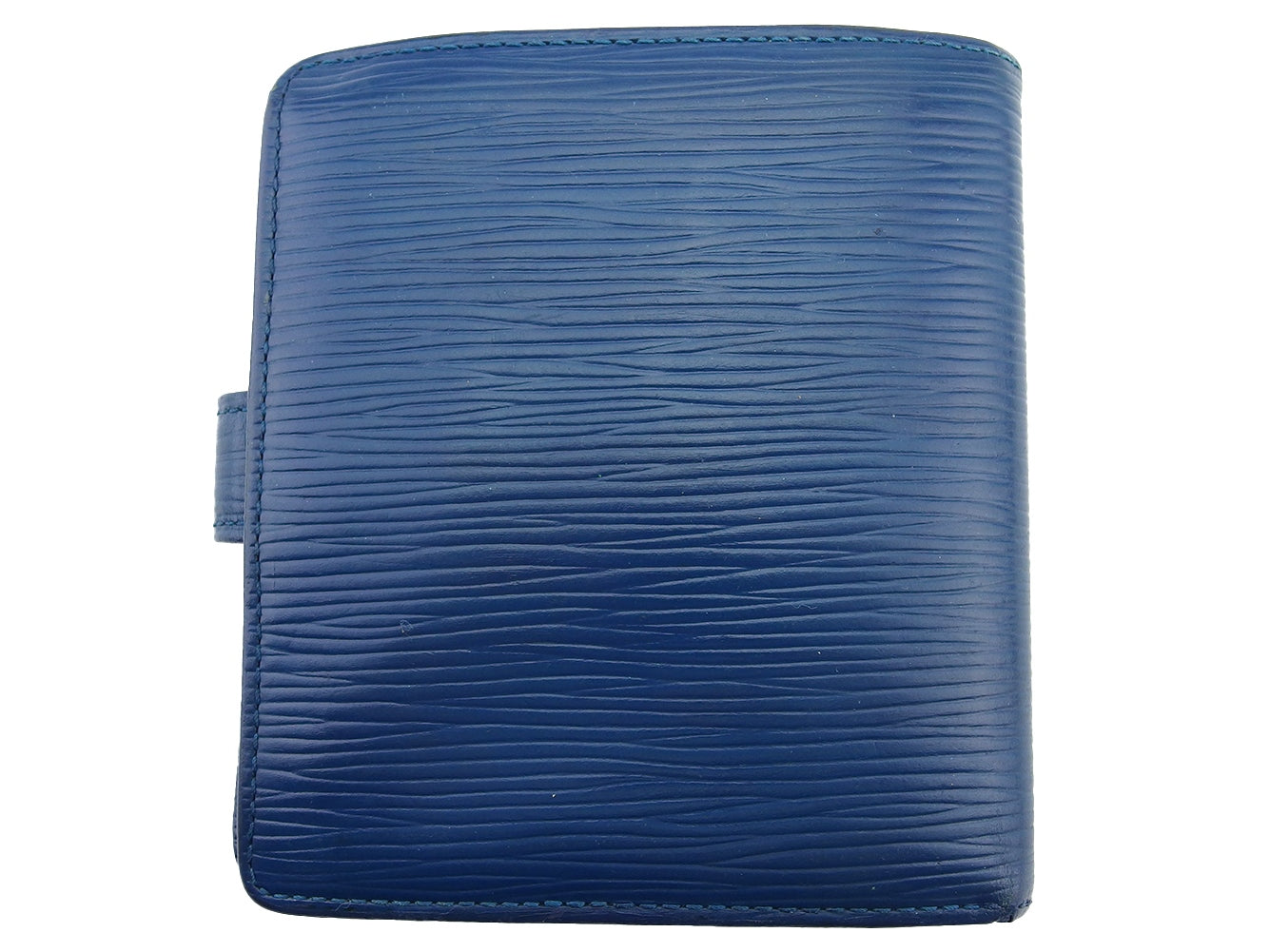 Louis Vuitton Bifold M63555 Porte Billets Compact Blue Wallet Case