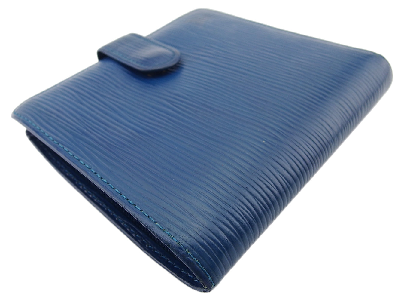 Louis Vuitton Bifold M63555 Porte Billets Compact Blue Wallet Case
