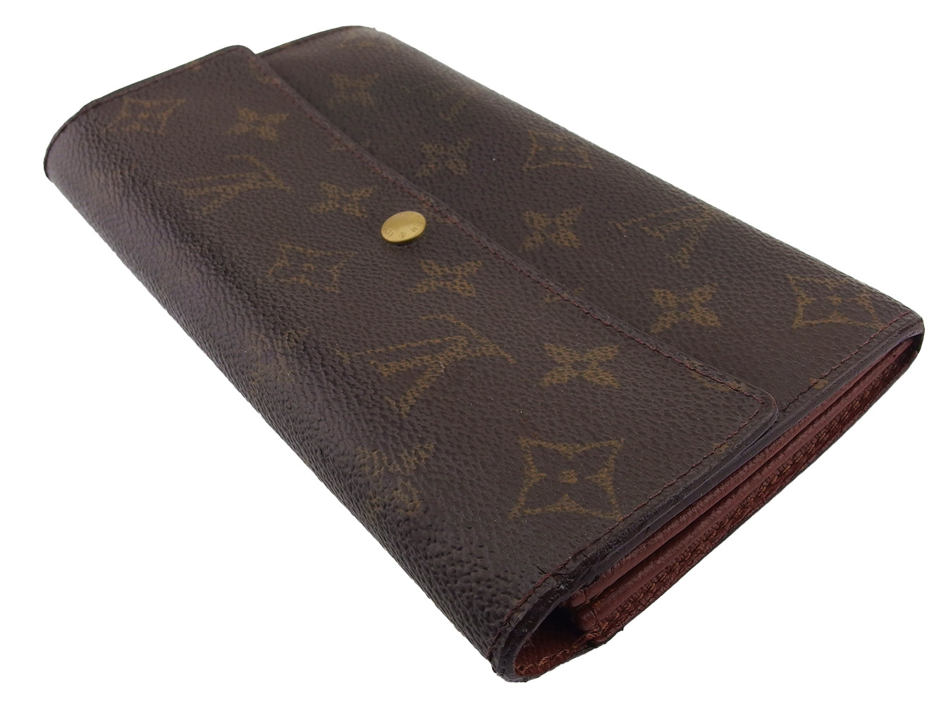 Louis Vuitton Long Purse M61725 Pochette Porto Brown Beige Wallet Case T22160