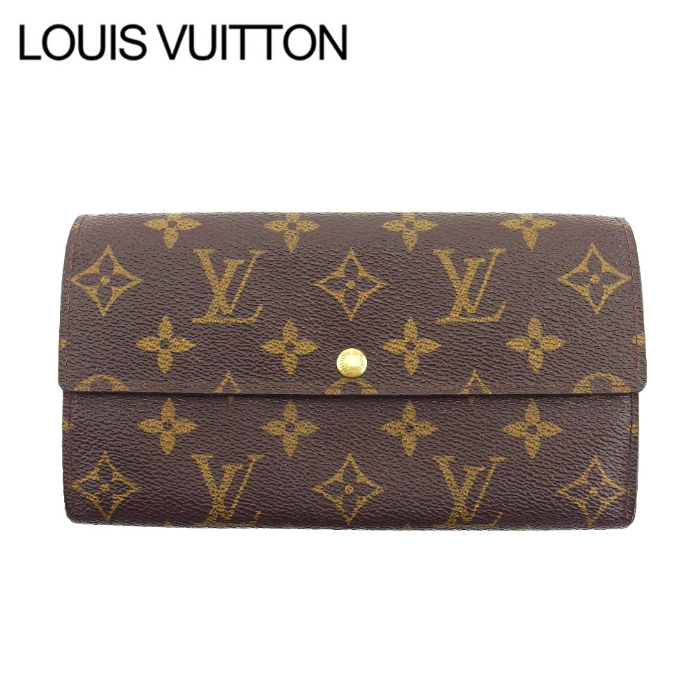 Louis Vuitton Long Purse M61725 Pochette Porto Brown Beige Wallet Case T22618