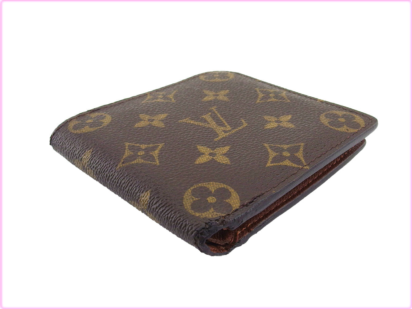 Louis Vuitton Bifold M61665 Porte Billets Cartes Brown Beige Wallet Case T22627