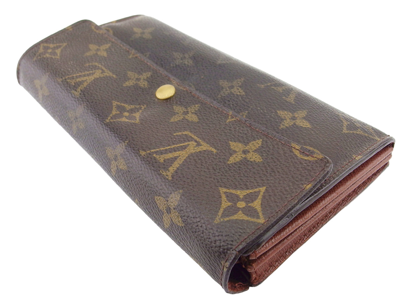 Louis Vuitton Long Purse M61726 Pochette Porto Brown Beige Wallet Case