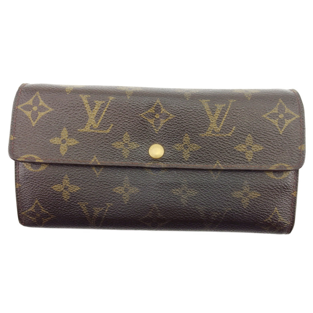 Louis Vuitton Long Purse M61726 Pochette Porto Brown Beige Wallet Case
