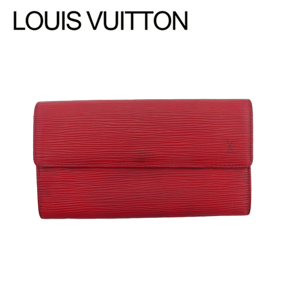 Louis Vuitton Long Purse M63577 Pochette Porto Red Wallet Case