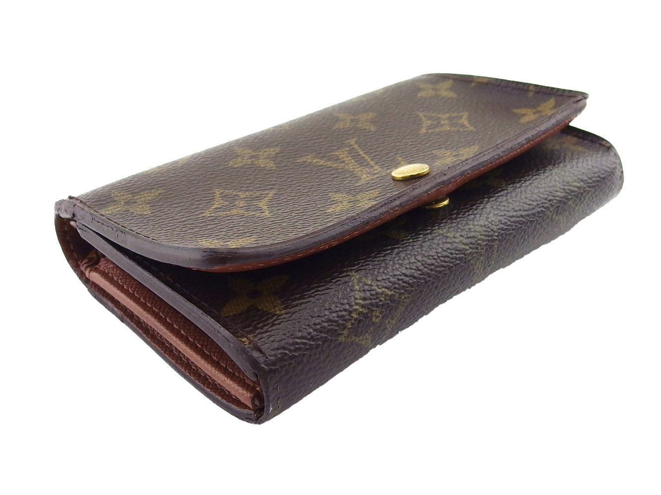 Louis Vuitton Long Purse M61730 Portonebi Tresol Brown Beige Wallet Case