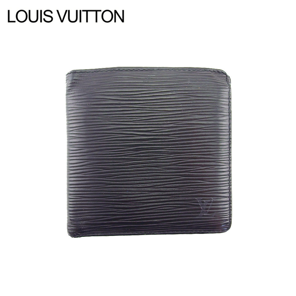 Louis Vuitton Bifold M63542 Porte Billets Cartes Black Wallet Case