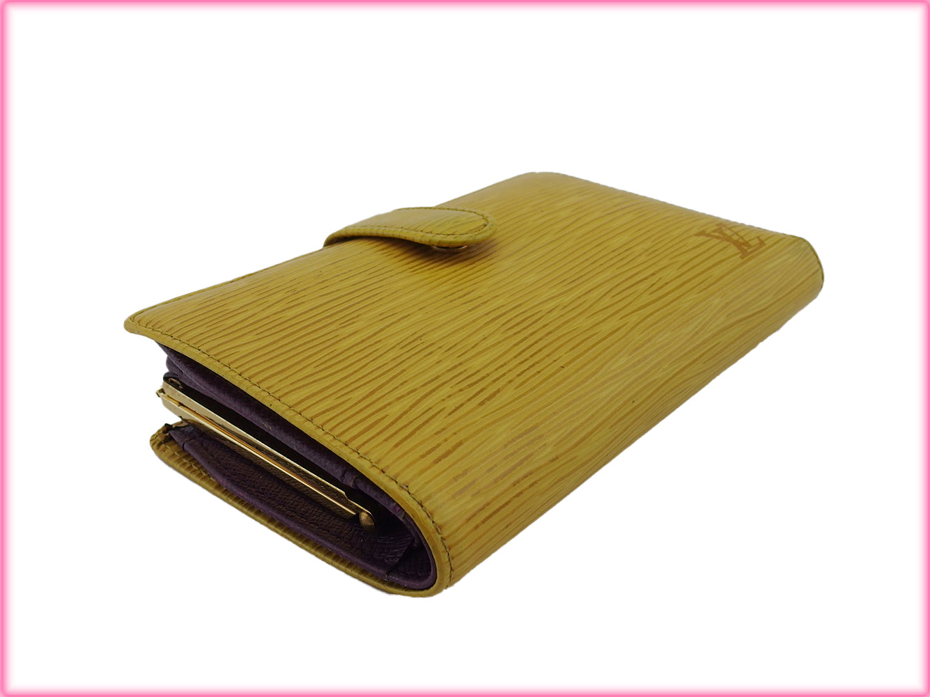 Louis Vuitton Bifold M63249 Yellow purple Portonevie Wallet Case