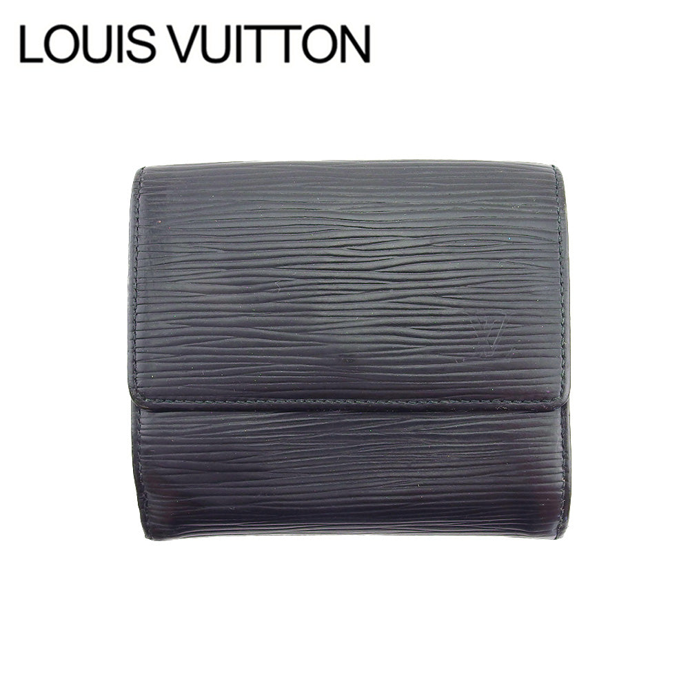 Louis Vuitton Bifold M63482 Porte Monnaie Billets Black Wallet Case