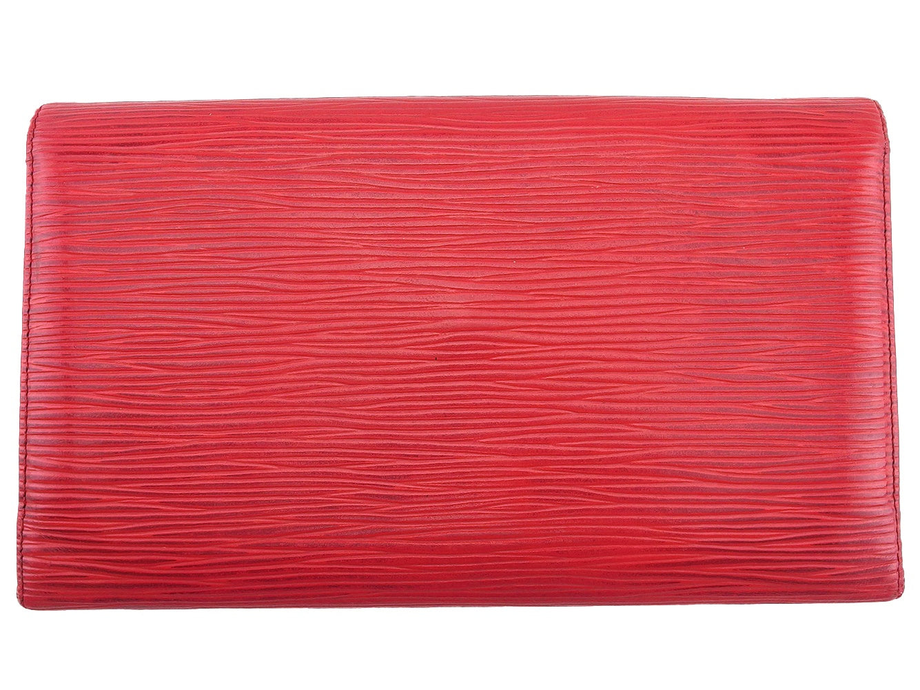 Louis Vuitton Tri-fold Porte Tresor International Red Wallet Case