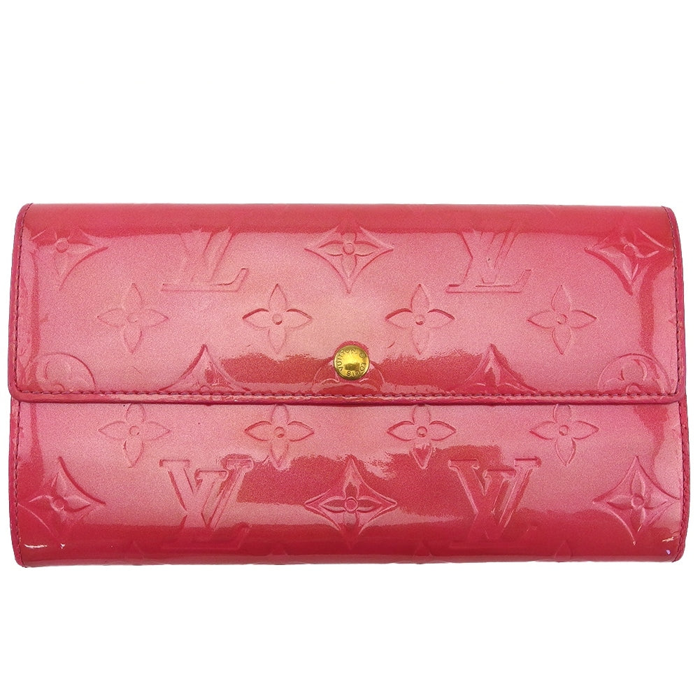 Louis Vuitton Long Purse Portefeuille Sara Red Wallet Case