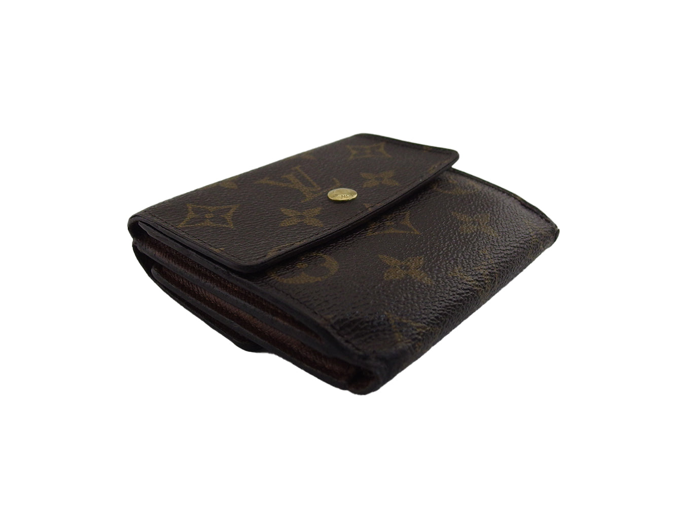 Louis Vuitton Bifold M61652 x Portomonet Pie Brown Beige Wallet Case