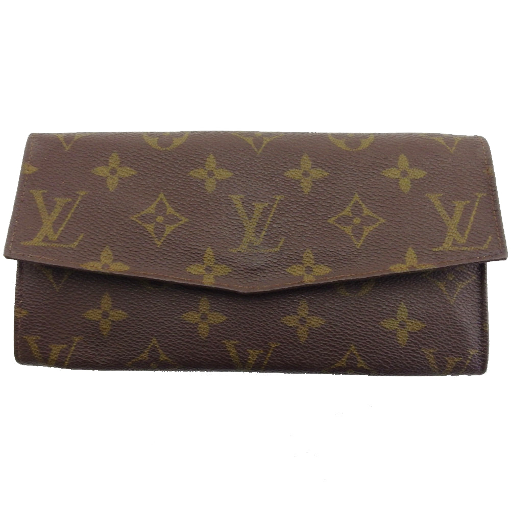 Louis Vuitton Long Purse x Pochette Porto Brown Beige Wallet Case