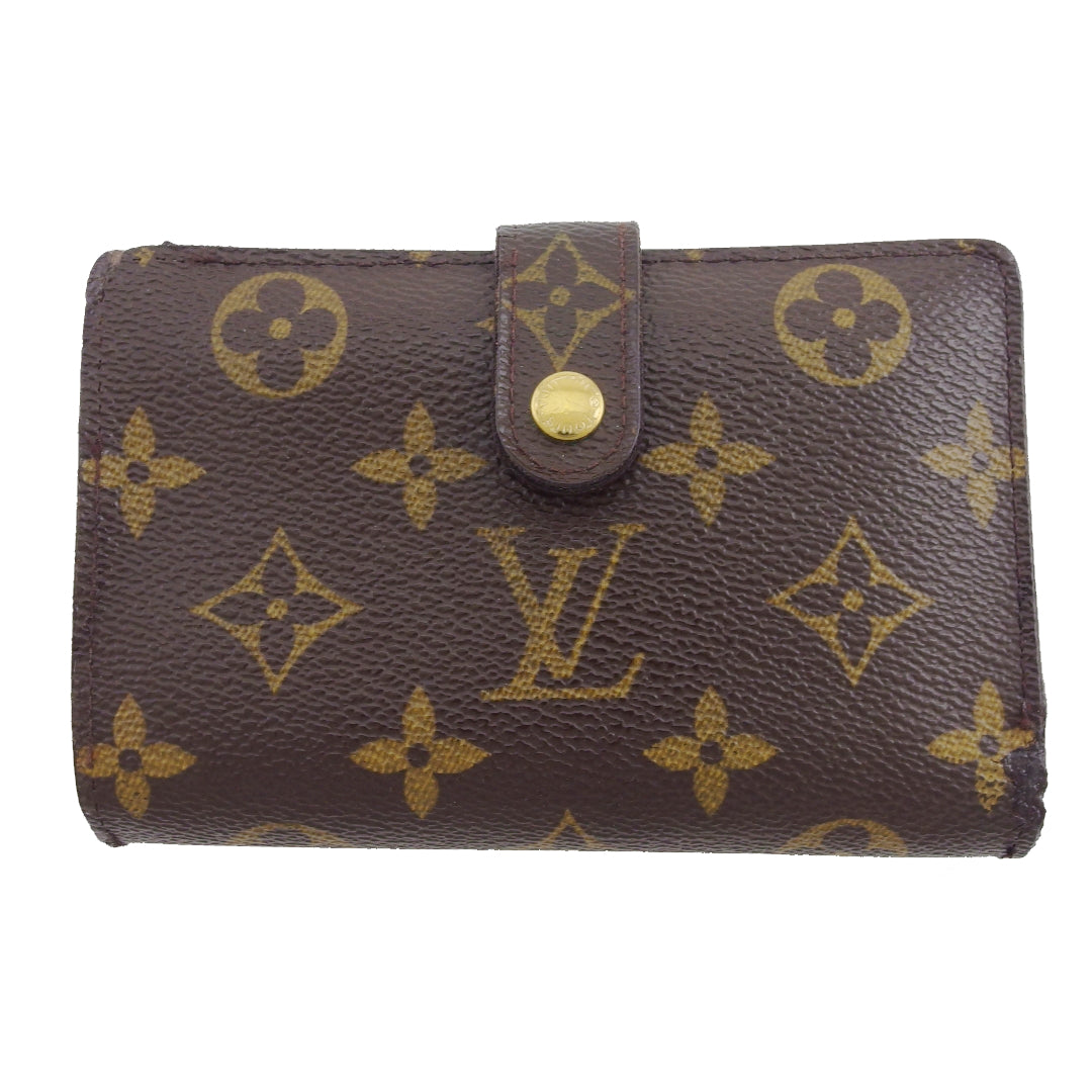 Louis Vuitton Bifold M61663 Portonevie Vienova Brown Beige Wallet Case