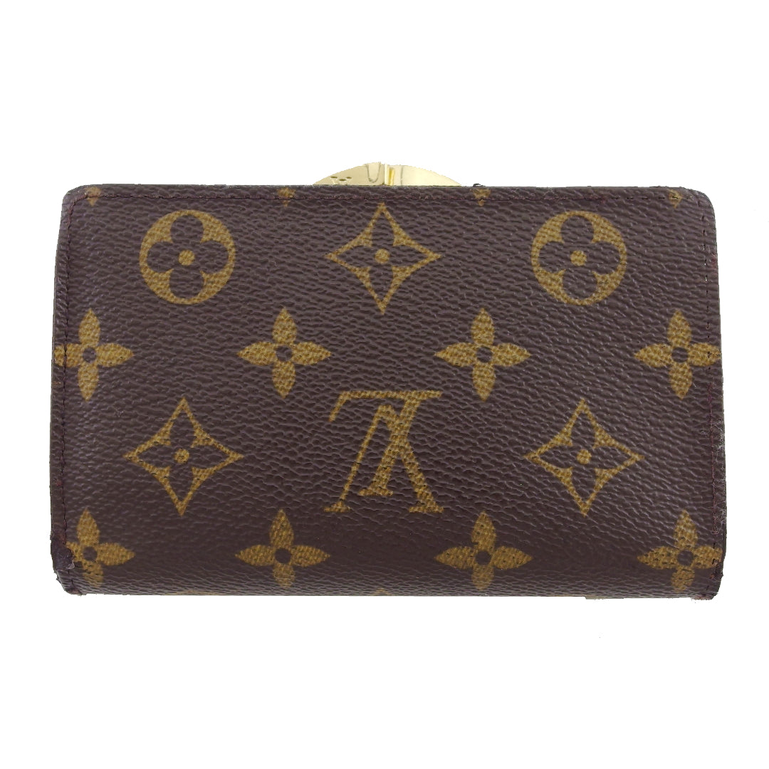 Louis Vuitton Bifold M61663 Portonevie Vienova Brown Beige Wallet Case