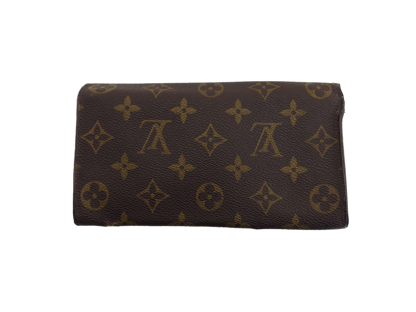 Louis Vuitton Long Purse x Pochette Porto Brown Beige Wallet Case T24938