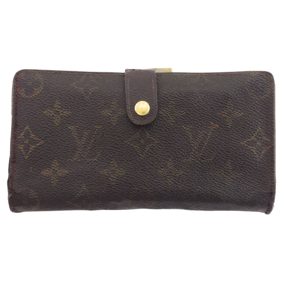 Louis Vuitton Long Purse T61217 North America Brown Beige Wallet Case T25030