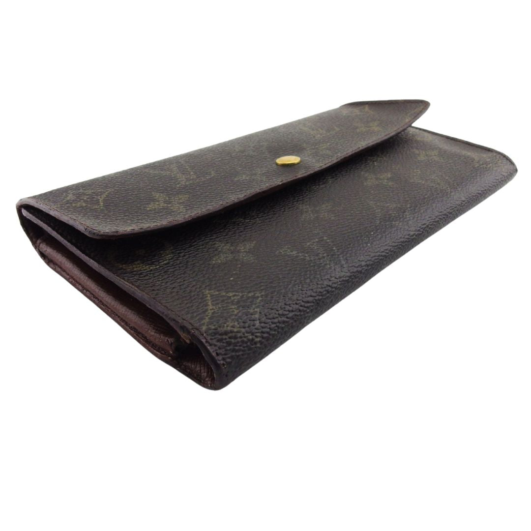 Louis Vuitton Long Purse M61215 Porte Tresor Brown Beige Wallet Case